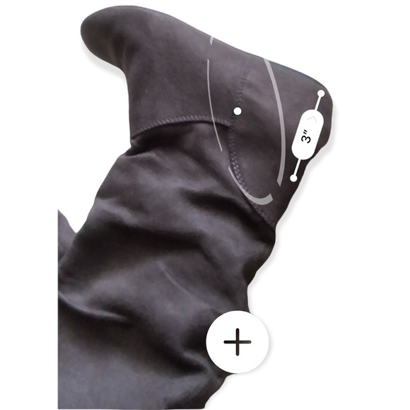 Gray Suede Heeled Boots - Picture 4 of 6